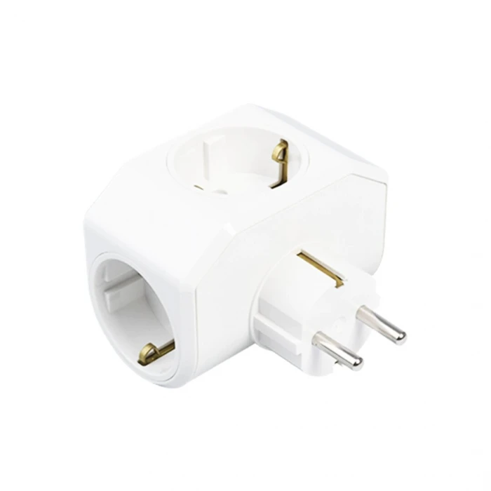 BEYAZ YONCA PLUS 3LÜ TOPRAKLI PRİZ FİŞ 03-ZM (4887)