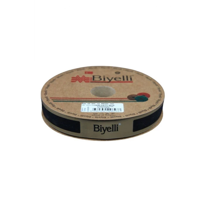 Biye Deri Katlı 751 Siyah 2 cm 25 Metre %100 Polyester