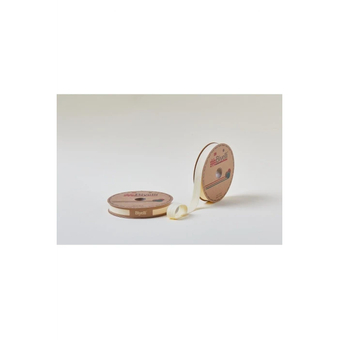 Biye Koton Katlı D06 Sarı 2 cm 25 Metre %65 Koton %35 Polyester