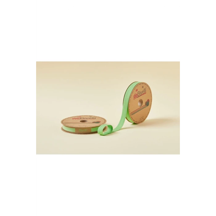 Biye Koton Katlı D09 Yeşil 2 cm 25 Metre %65 Koton %35 Polyester