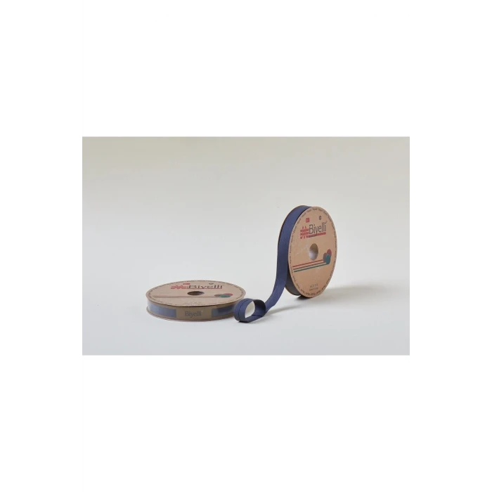 Biye Koton Katlı D39 Lacivert 2 cm 25 Metre %65 Koton %35 Polyester