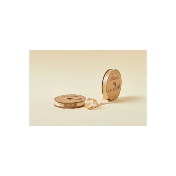 Biye Saten Katlı 067 Bej 2 cm 25 Metre %100 Polyester