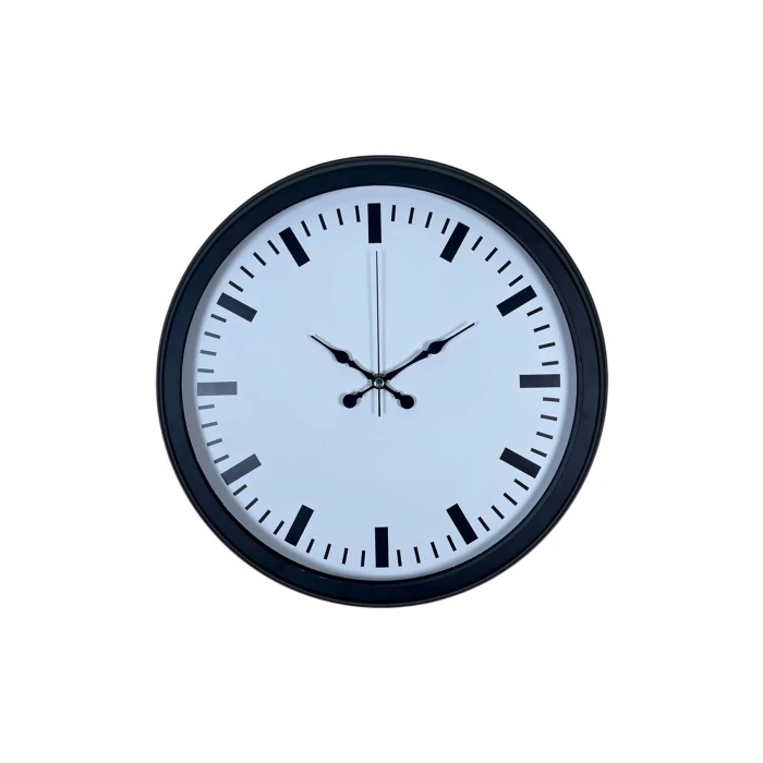 Black & White Baseline 40 Cm Metal Duvar Saati