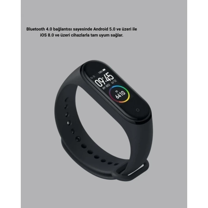 Bluetooth Akıllı Bileklik Spor Modlu Kalp Atış Takipli Uyku Analizli