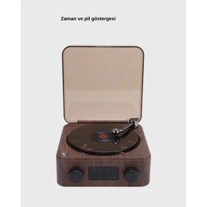 Bluetooth Hoparlörlü Gece Lambası Dijital Saat Ve Ambiyans Işığı Çok Amaçlı