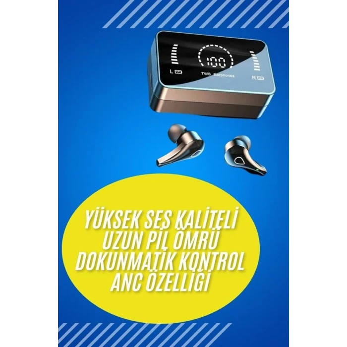 Bluetooth Kulaklık Anc Özelliği Powerbank Özelliği Aynalı Dijital Göstergeli