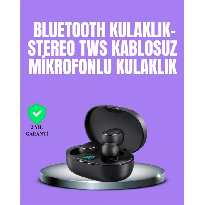 Bluetooth Kulaklık Tws Yüksek Ses Kaliteli Kesintisiz Dijital Göstergeli Kulaklık