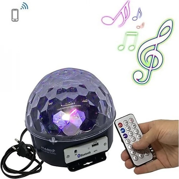 Bluetooth Sd Aux Usb Led Disko Lamba Topu Speaker (4887)
