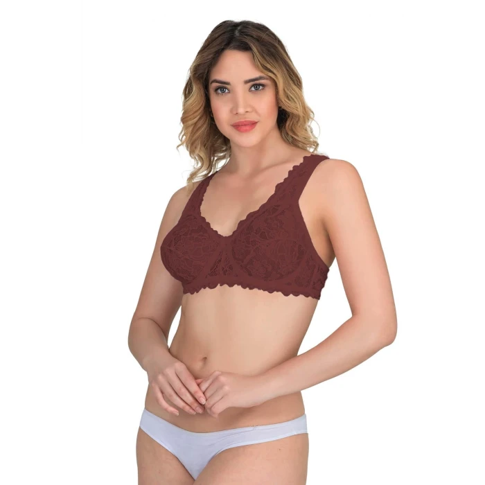 BORDO   178 B Balenli Dantelli Sütyen