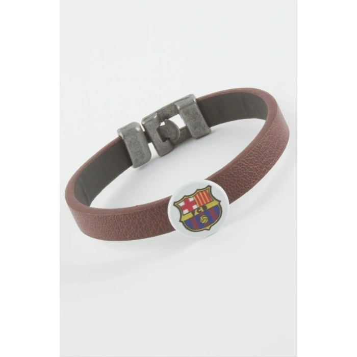 Bordo Renkli Suni Deri Bileklik