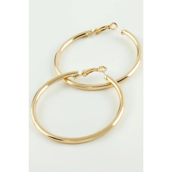 Boru Kalın Halka Küpe 4,5 cm