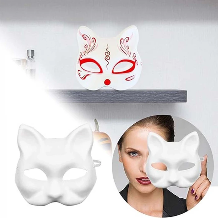 ieg™ Boyanabilir Kedi Model Maske – Kendi Tasarımını Oluştur