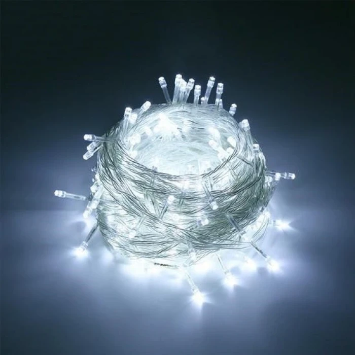 İEG® 100 Ledli 8 Fonksiyonlu 10 Metre Led Aydınlatma Dekor Lambası (beyaz)