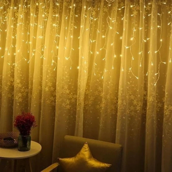 İEG® 8 Fonksiyonlu 16 Saçaklı Perde Led 3 x 1 (Günışığı)