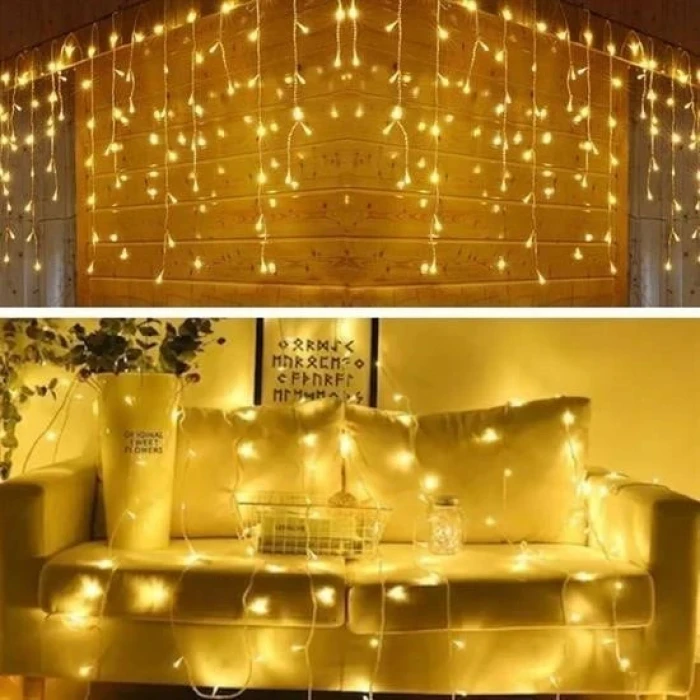 İEG® 8 Fonksiyonlu 16 Saçaklı Perde Led 3 x 1 (Günışığı)