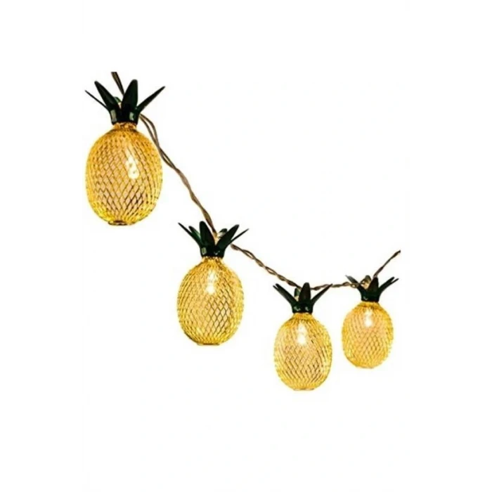 İEG® Dekoratif Pilli Pineapple Ananas Pilli Şerit Led Işık (1 Metre)