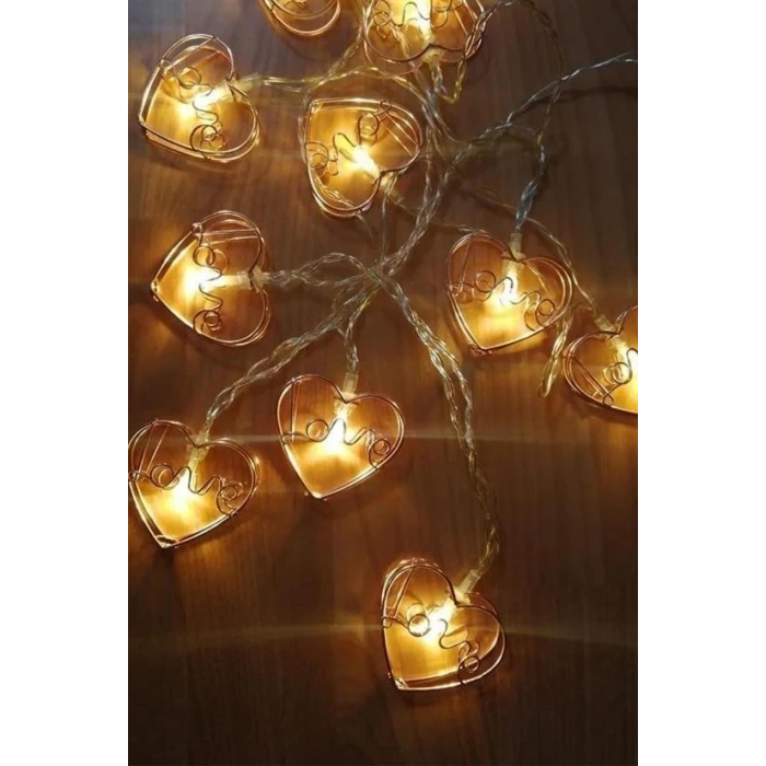 İEG® Kalpli Şerit Led Işık Zinciri Aydınlatma Doğum Günü Süs Işığı