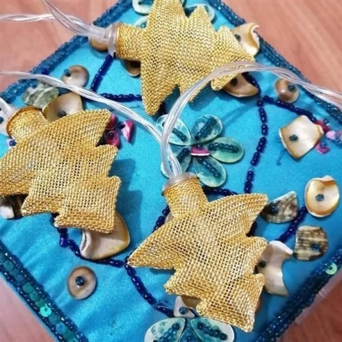 İEG® Metal Örgülü Çam Ağacı Şeklinde Günışığı Şerit Led Işık Zinciri