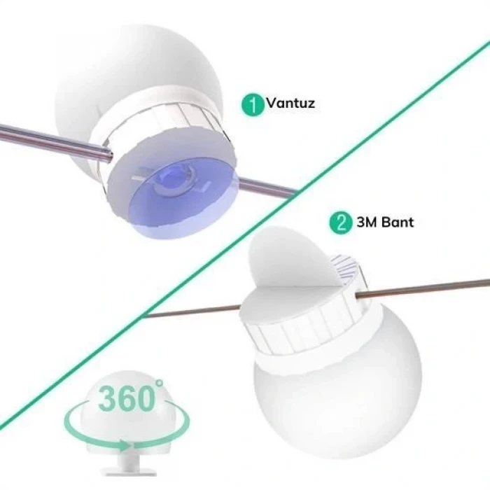 İEG® Nostalji Hollywood Tarzı 10lu Makyaj Masası Aynası Beyaz Led Işıklı Lamba USB