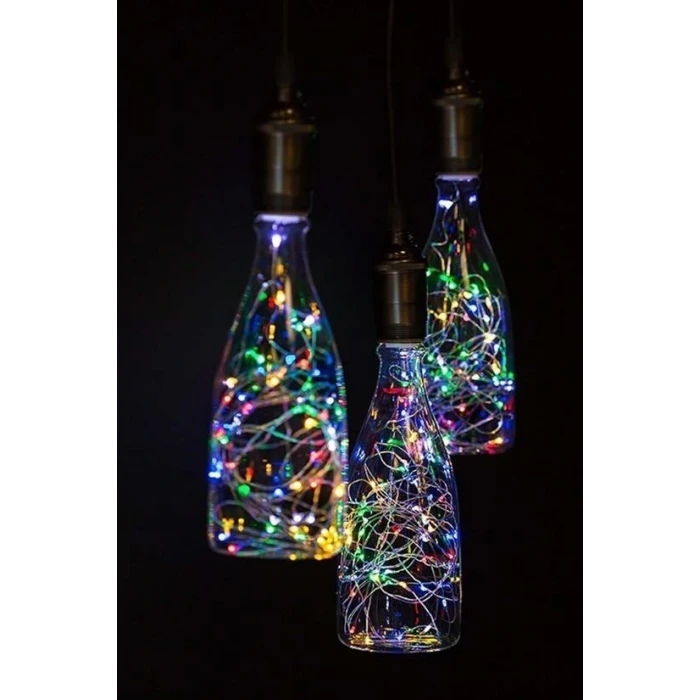 İEG® Pilli Renkli Peri Led Işık Dekoratif Aydınlatma 5 Metre RGB Led