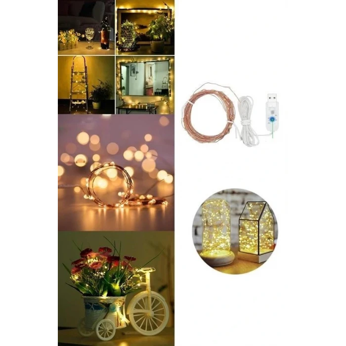 İEG® Yılbaşı ve Özel Konsept Dekorasyon 5 Mt USB Bağlantılı Led Işık