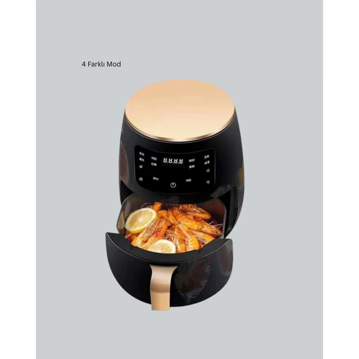 Büyük Boy 6 Litre Airfryer 2400W Sesli Uyarı LCD Ekran