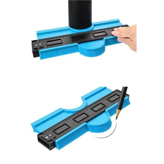 Büyük Boy Kalıp Çıkarma  Kontur Ölçüm Cihazı Ahşap Fayans Şekillendirme Kalıbı 24 Cm