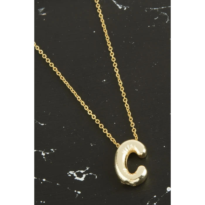 C Harfli Balon Kolye