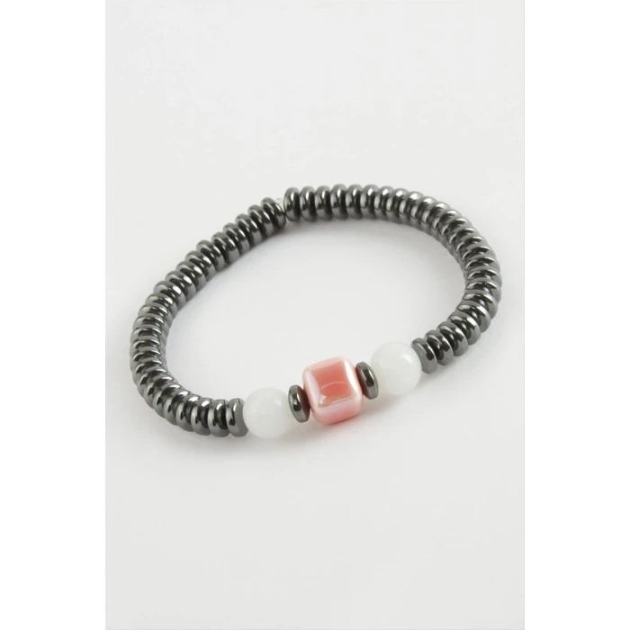 Cam & Hematit Doğaltaş Bileklik