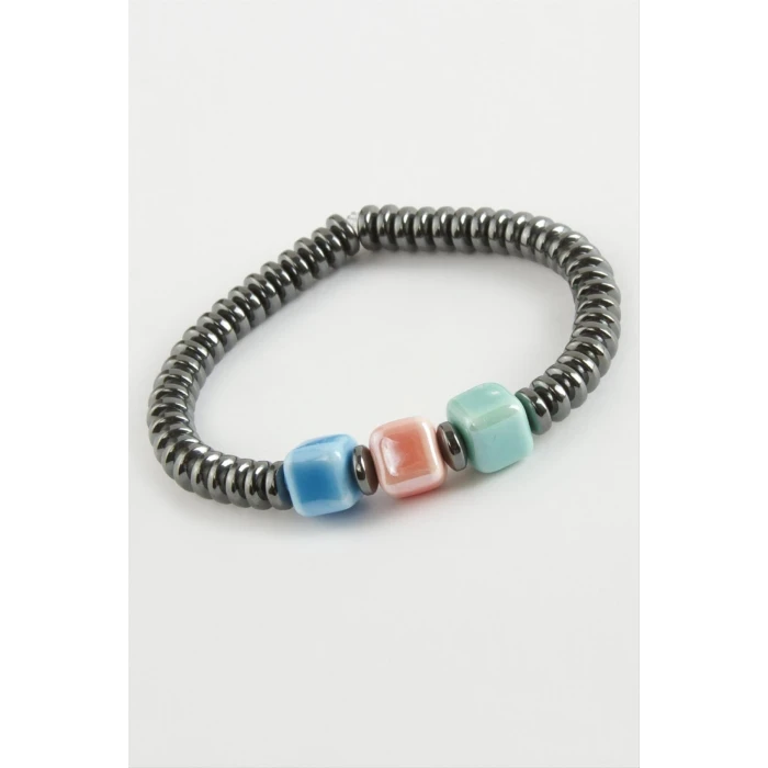 Cam & Hematit Doğaltaş Bileklik