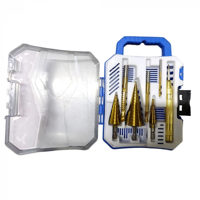 Çantalı 7 Parça Kademeli - Freze Matkap Ucu Seti