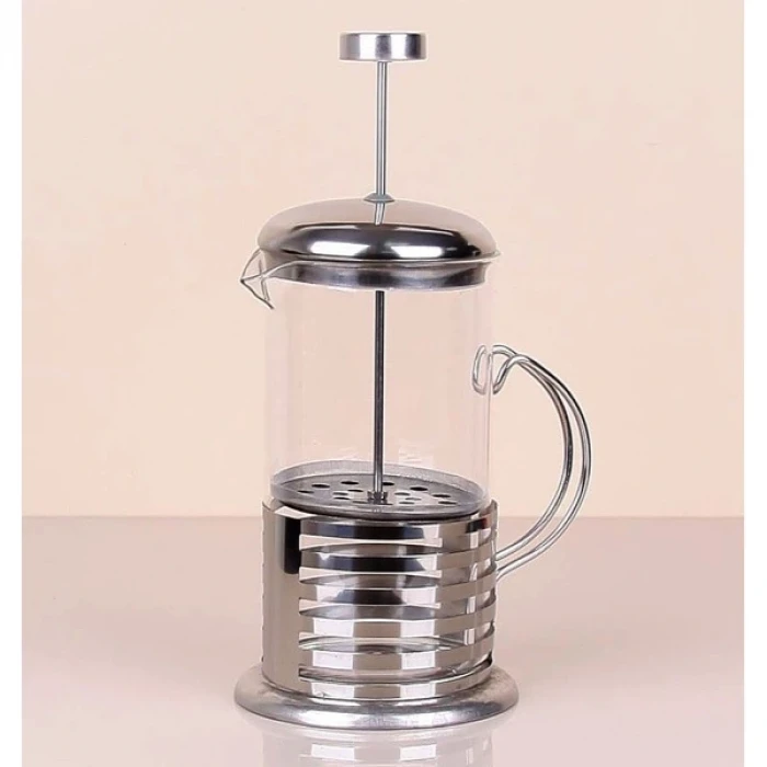 Çelik Kulplu Cam French Press - 350 Ml