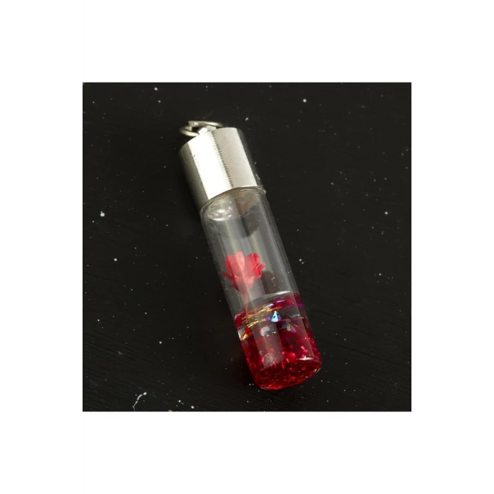 Çiçek Fanus Kolye Ucu 4  cm