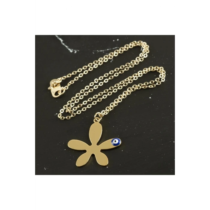 Çiçek İsim Yazılabilir Boş Plaka Kolye