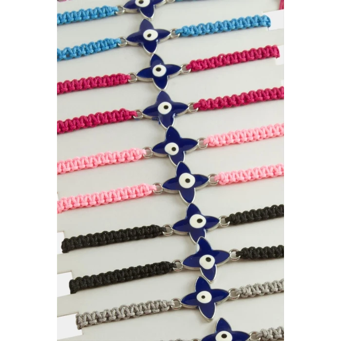 Çiçek Nazar Makrome Örgülü Bileklik