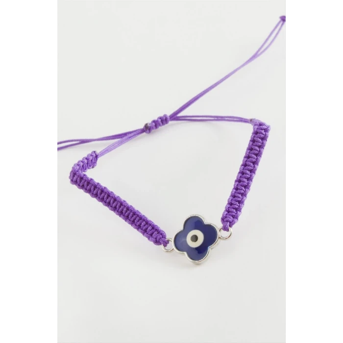 Çiçek Nazar Makrome Örgülü Bileklik