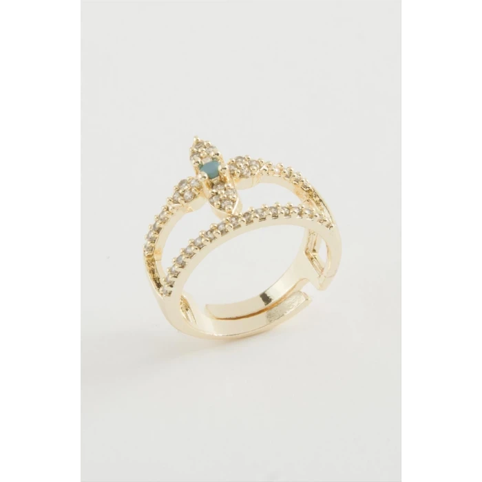 Çiçek Zirkon Taşlı Yüzük