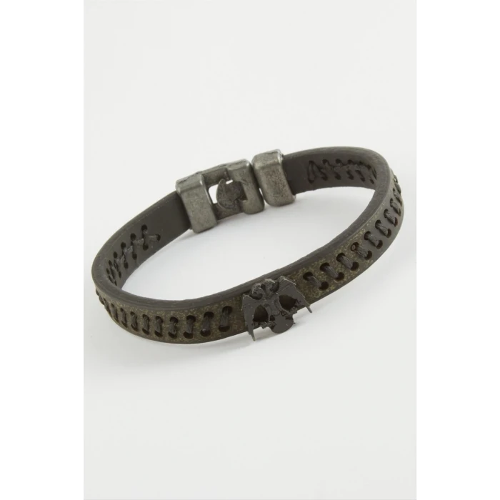 Çift Başlı Kartal Kaliteli Suni Deri Bileklik