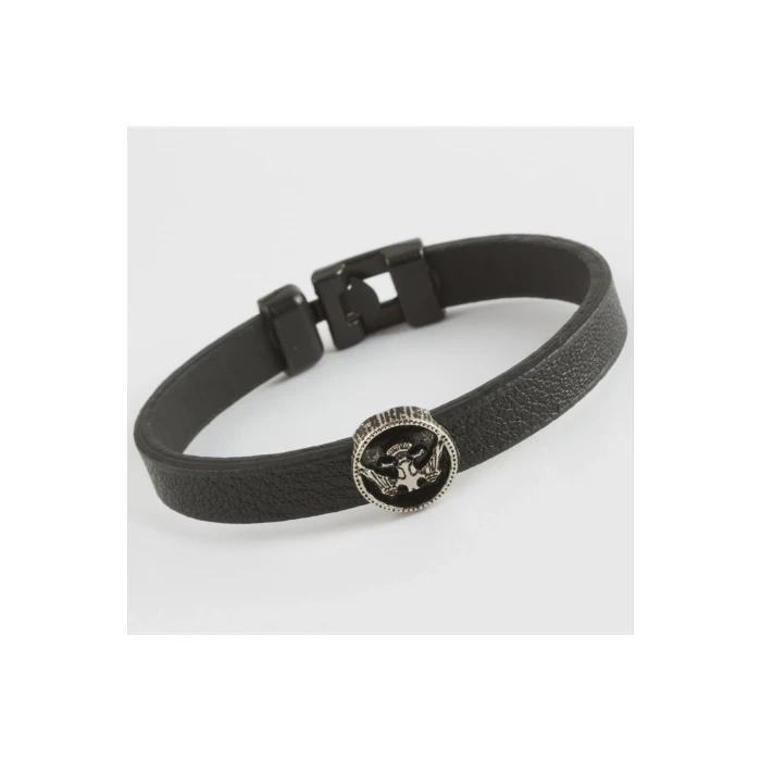 Çift Başlı Kartal Kaliteli Suni Deri Bileklik