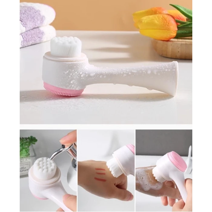 Çift Taraflı 3d Yumuşak Yüz Bakım Fırçası