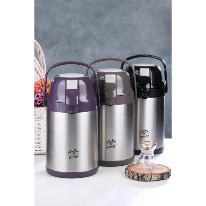 Ckr-2007 2.5lt Pompalı  Çelik Termos