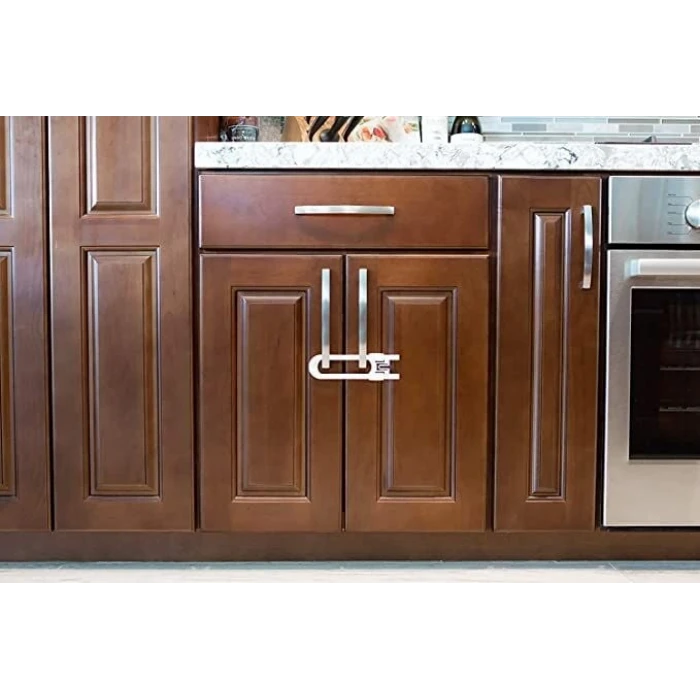 Çocuk Koruma Kilidi - Slide Dolap Çekmece Kilidi Sürgülü Kilit