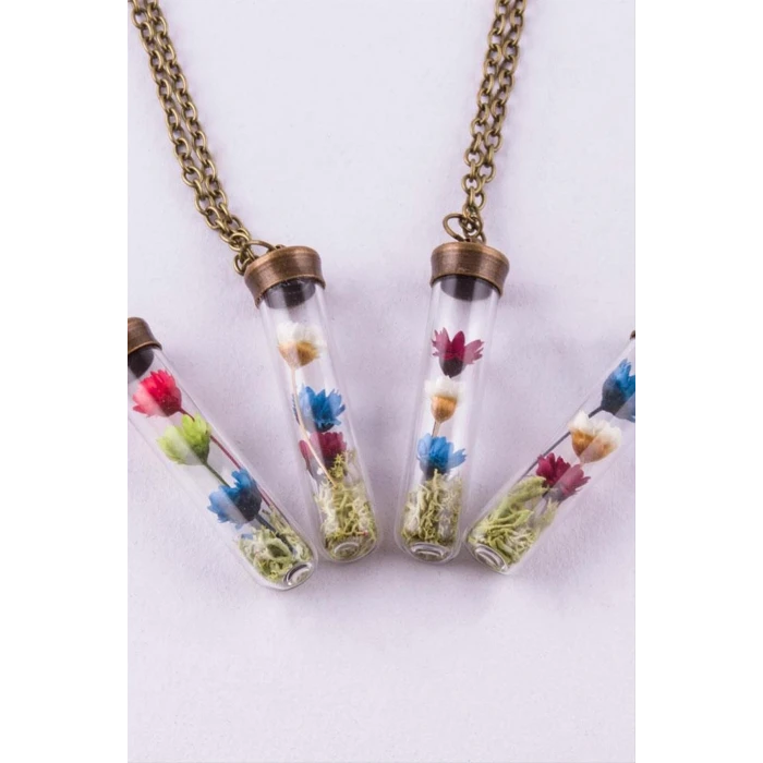 Çuvuk Mantar Tıpalı Fanus Canlı Kolye