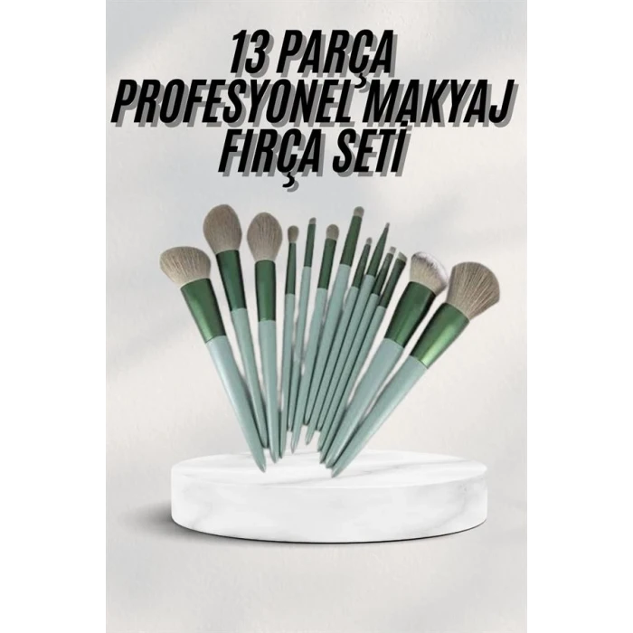 Dayanıklı Makyaj Fırçası Seti 13 Parça Yumuşak Kıllı Fırçalar Allık Fondöten Far Fırçası