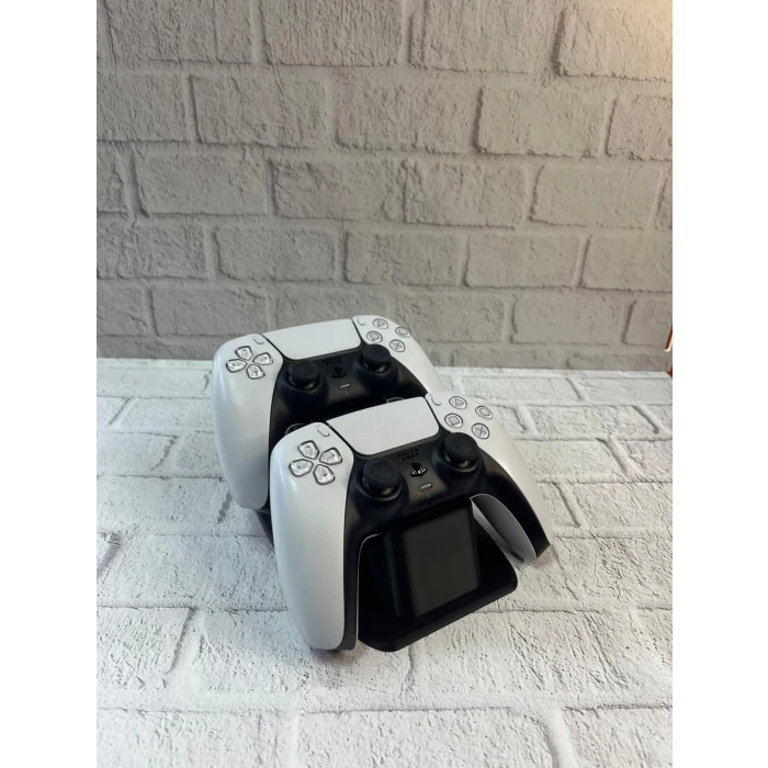 Dekoratif Siyah İkili Gamepad Standı 7x18 cm