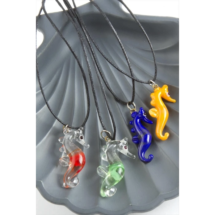 Deniz Atı Cam Kolye