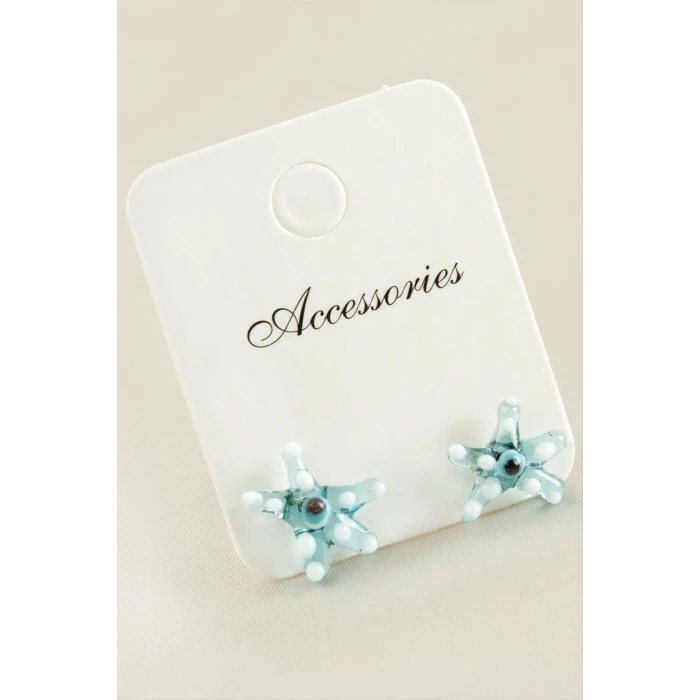 Deniz Yıldızı Cam Küpe