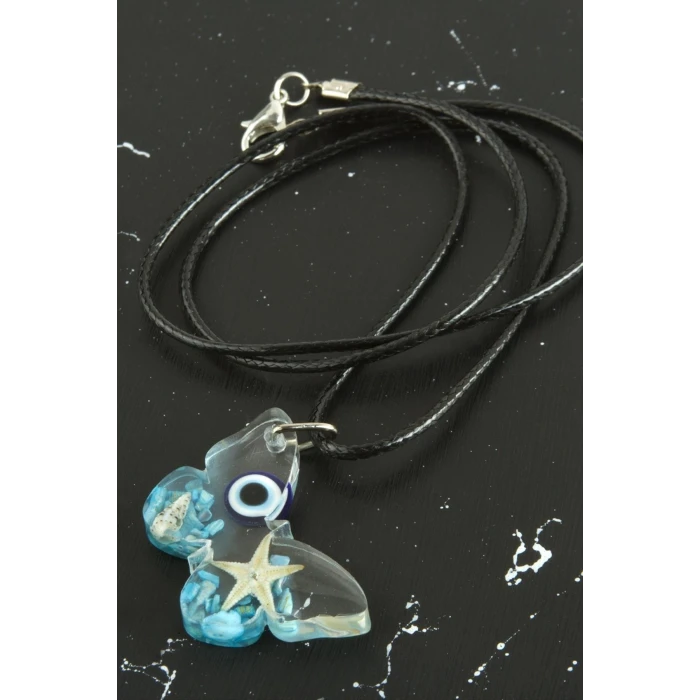 Deniz Yıldızı Kelebek Epoksi Kolye