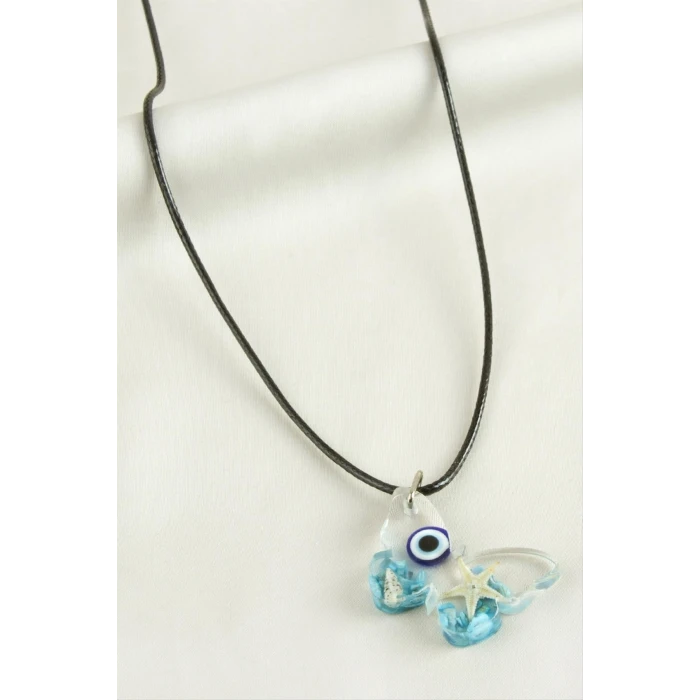 Deniz Yıldızı Kelebek Epoksi Kolye