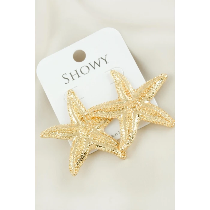 Deniz Yıldızı Metal Küpe